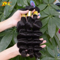 3 or 4 bundles Loose Wave brazilian virgin hair weave 5A+