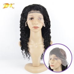 Water Wave Half lace frontal Wig 100% human virgin hair
