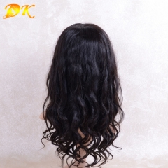 Indian Wave Half lace frontal Wig 100% human virgin hair