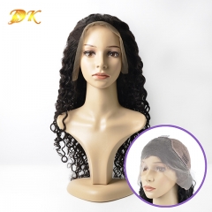 French Wave Half lace frontal Wig 100% human virgin hair