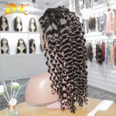 Italian Curly Hair Half lace frontal Wig 100% human Plus hair