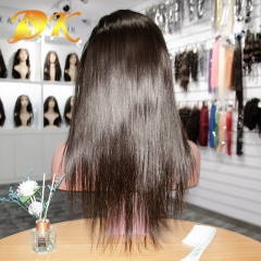 Straight Hair Half lace frontal Wig 100% human Plus hair