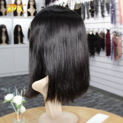 Straight Bob Half lace Wig 100% human virgin hair Deluxe Virgin Hair