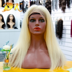 613 Blonde Straight Hair Transparent 13x4 13x6 Lace Front Wig Deluxe Human Virgin Hair Wig