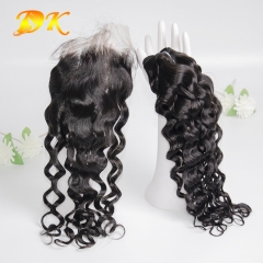 Fabulous Italian Curly Hair Weft With Transparent HD Lace Closure Indian Deluxe Virgin Human Hair