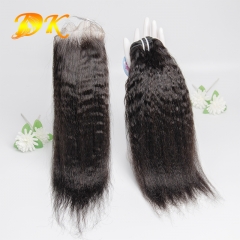 Kinky Straight Transparent HD 4x4 5x5 6x6 Lace Closure With Bundles Deal Deluxe Human Virgin Hair