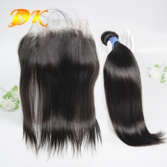 Straight Hair Bundles & 13x4 13x6 Transparent HD Lace Frontal Deluxe Virgin Human Hair