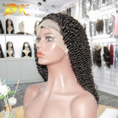 Afro Kinky Curly 13x4 13x6 Lace Front Wig Pre-plucked Natural Hairline Hand Tied Deluxe Human Virgin Hair Wigs