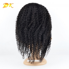 Afro Kinky Curly Transparent HD 4x4 5x5 Lace Closure Wig 100% Plus Virgin Hair