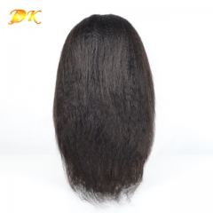 Kinky Straight Transparent HD 4x4 5x5 Lace Closure Wig 100% Plus Virgin Hair
