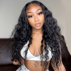 French Wave Transparent HD 4x4 5x5 Lace Closure Wig 100% Plus Virgin Hair